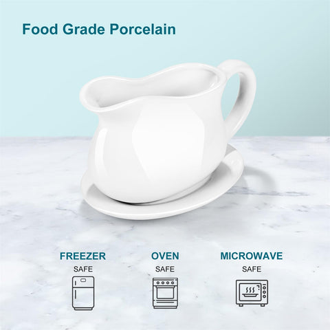 Omesata gravy boat handle provides easy, controlled pouring