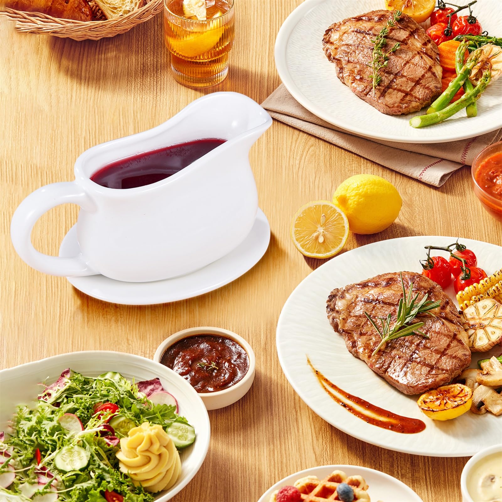 Omesata microwave-safe ceramic allows quick reheating and serving