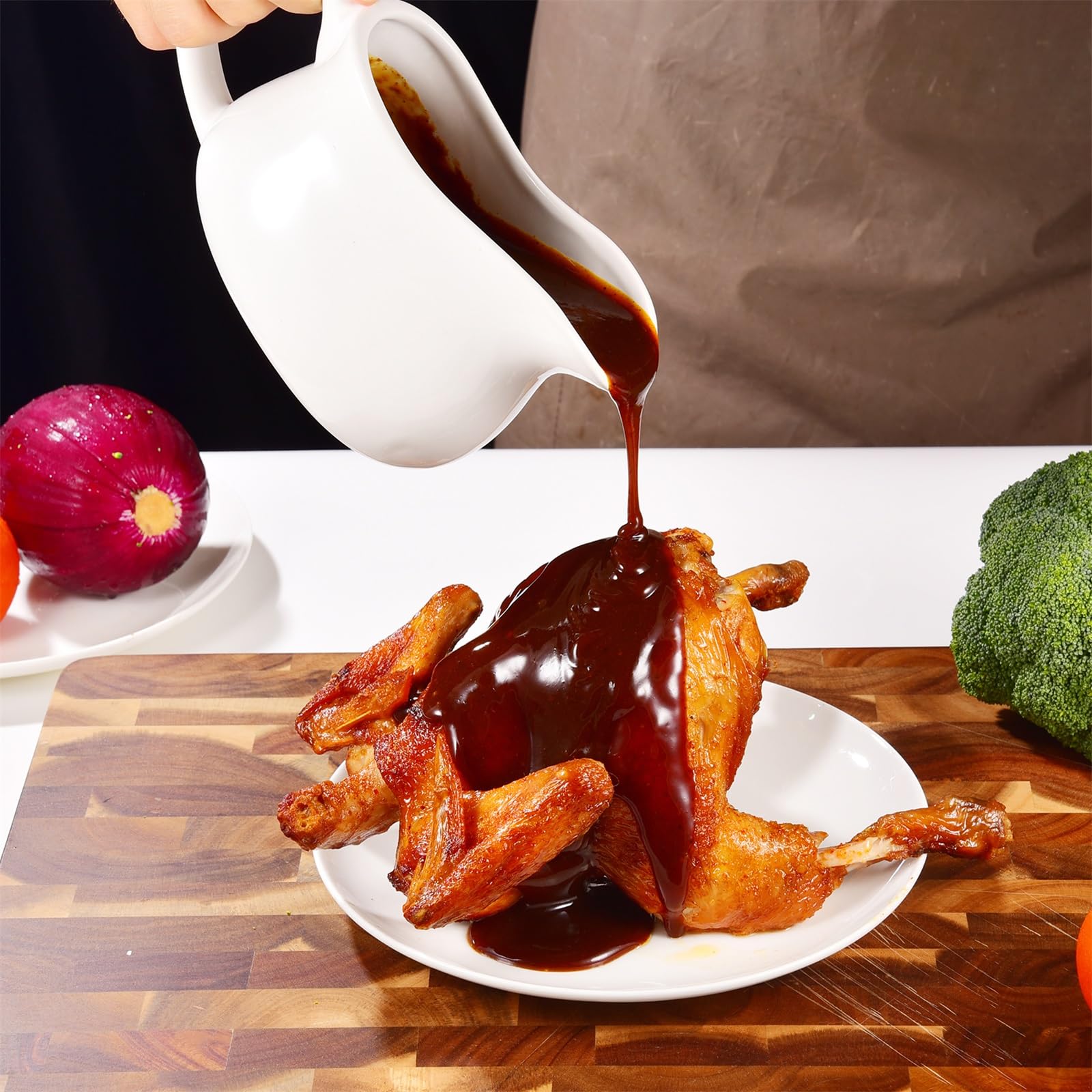 Omesata complete serving set with tray for mess-free service