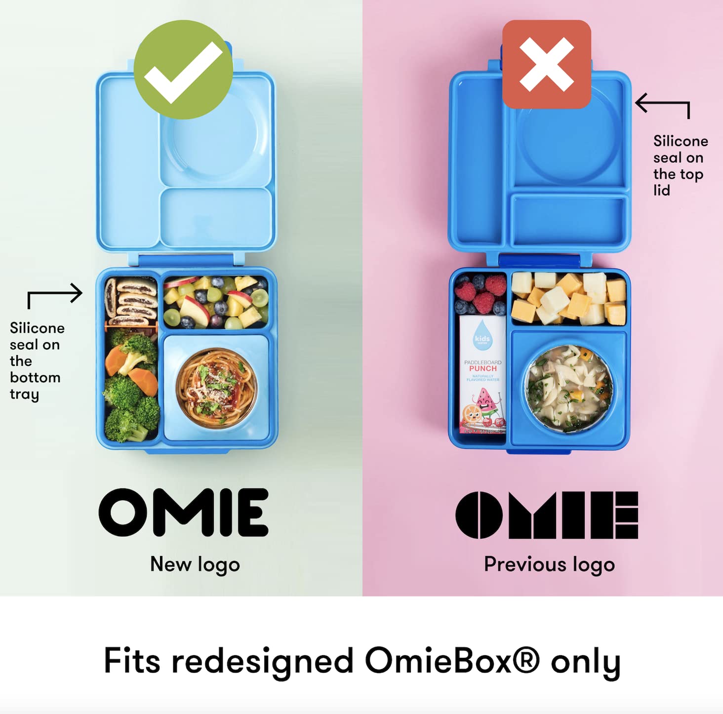 OmieBox dip container blue-lime dishwasher-safe for quick cleanup.