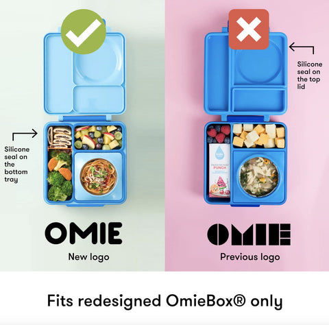 OmieBox dip container blue-lime dishwasher-safe for quick cleanup.