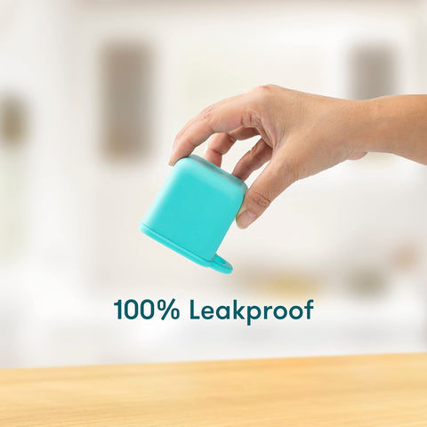 Leakproof, lightweight OmieBox dip containers ready for snacks on the go.