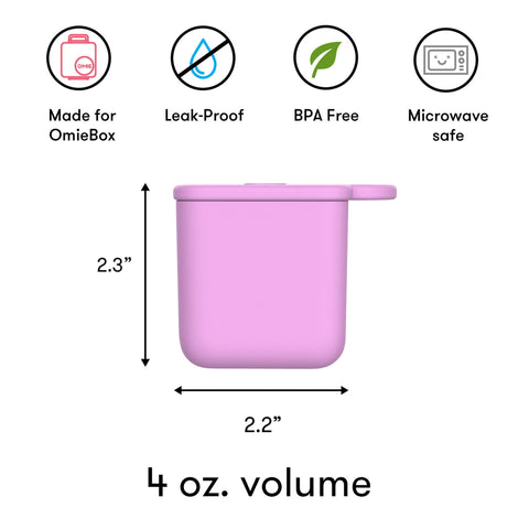 Dishwasher and microwave safe OmieDip containers simplify busy meal prep.
