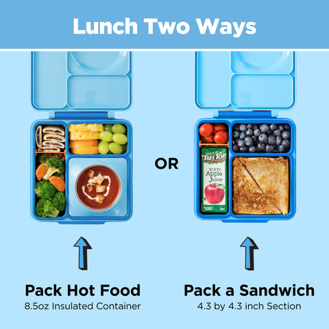 OmieBox leak-proof seal prevents spills during lunch.