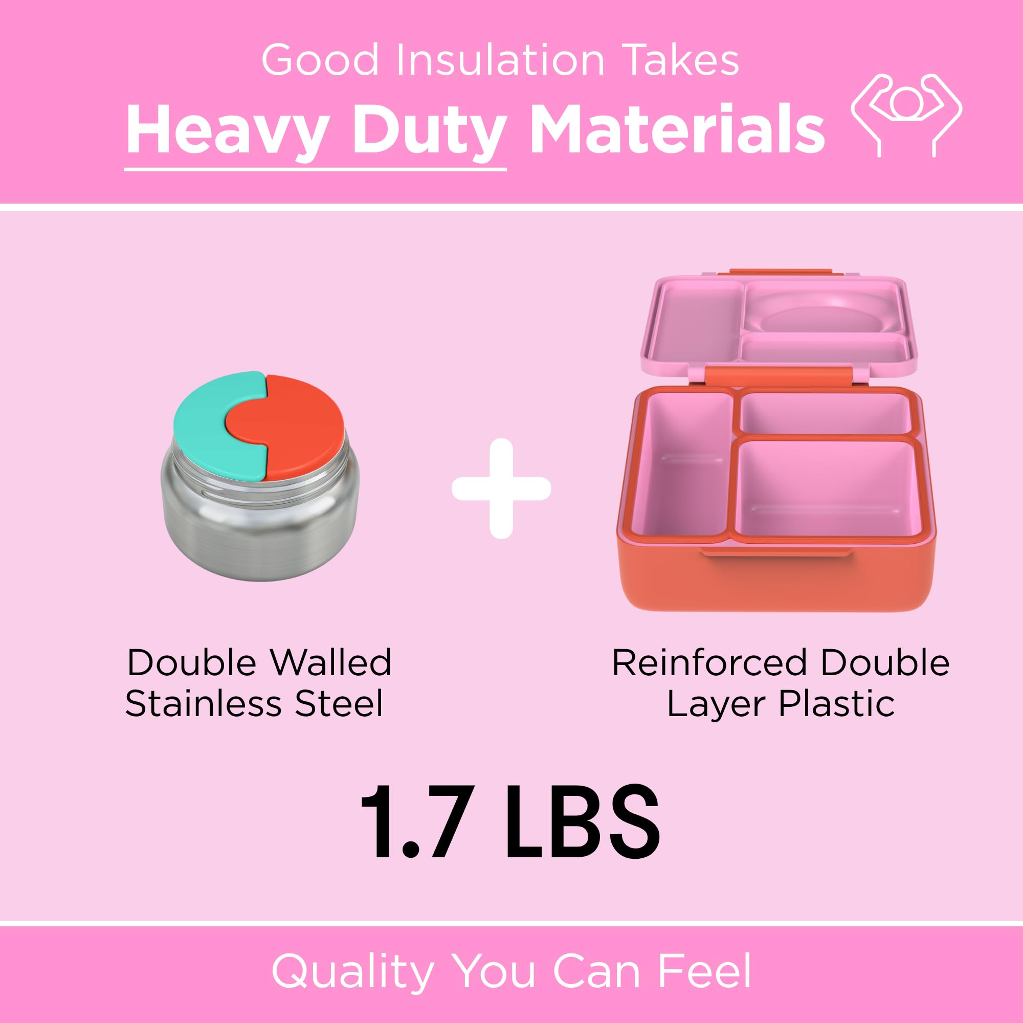 OmieBox three-compartment design organizes meals in one leakproof box.