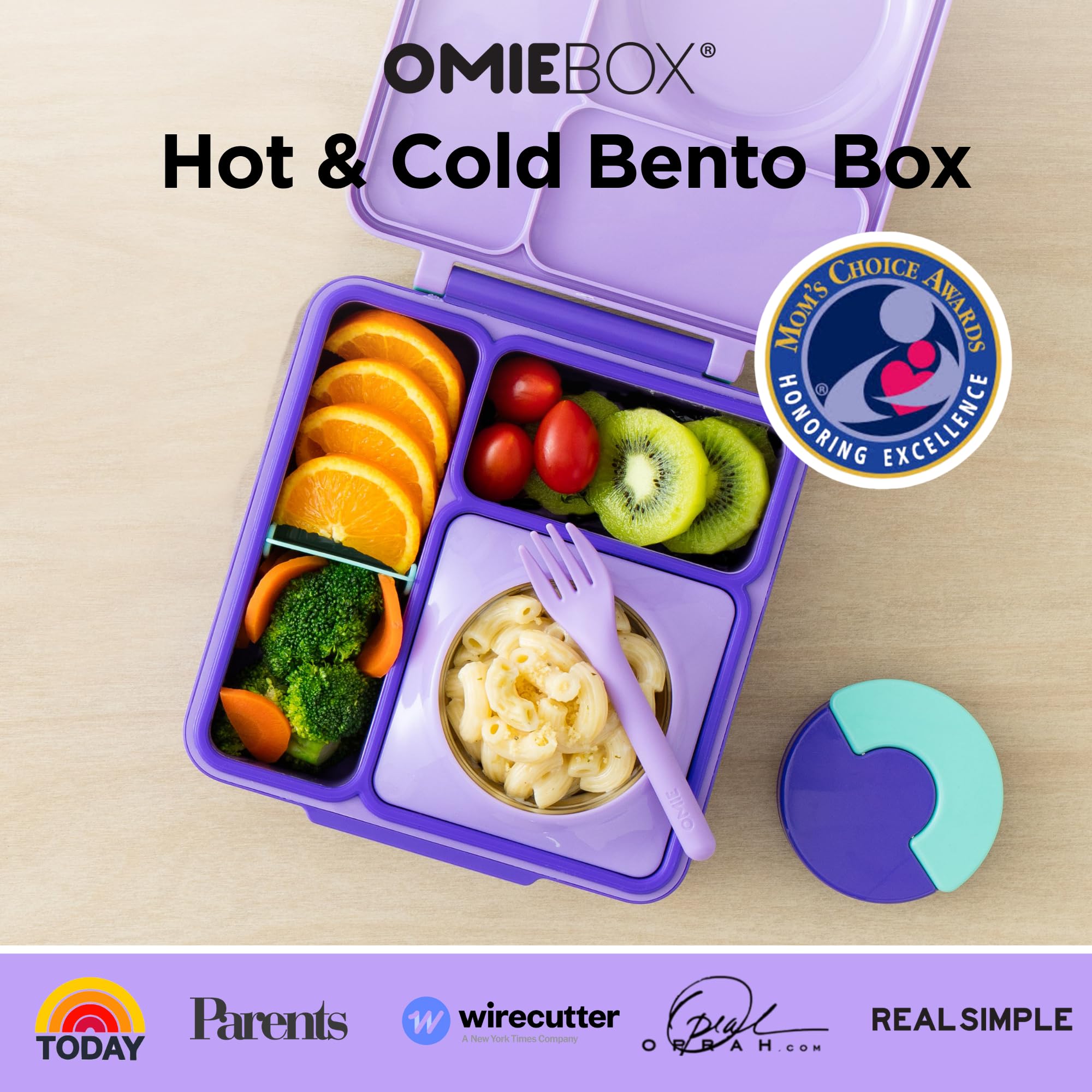 OmieBox insulated container preserves hot dish warmth for busy mornings.