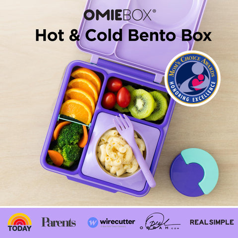 OmieBox insulated container preserves hot dish warmth for busy mornings.