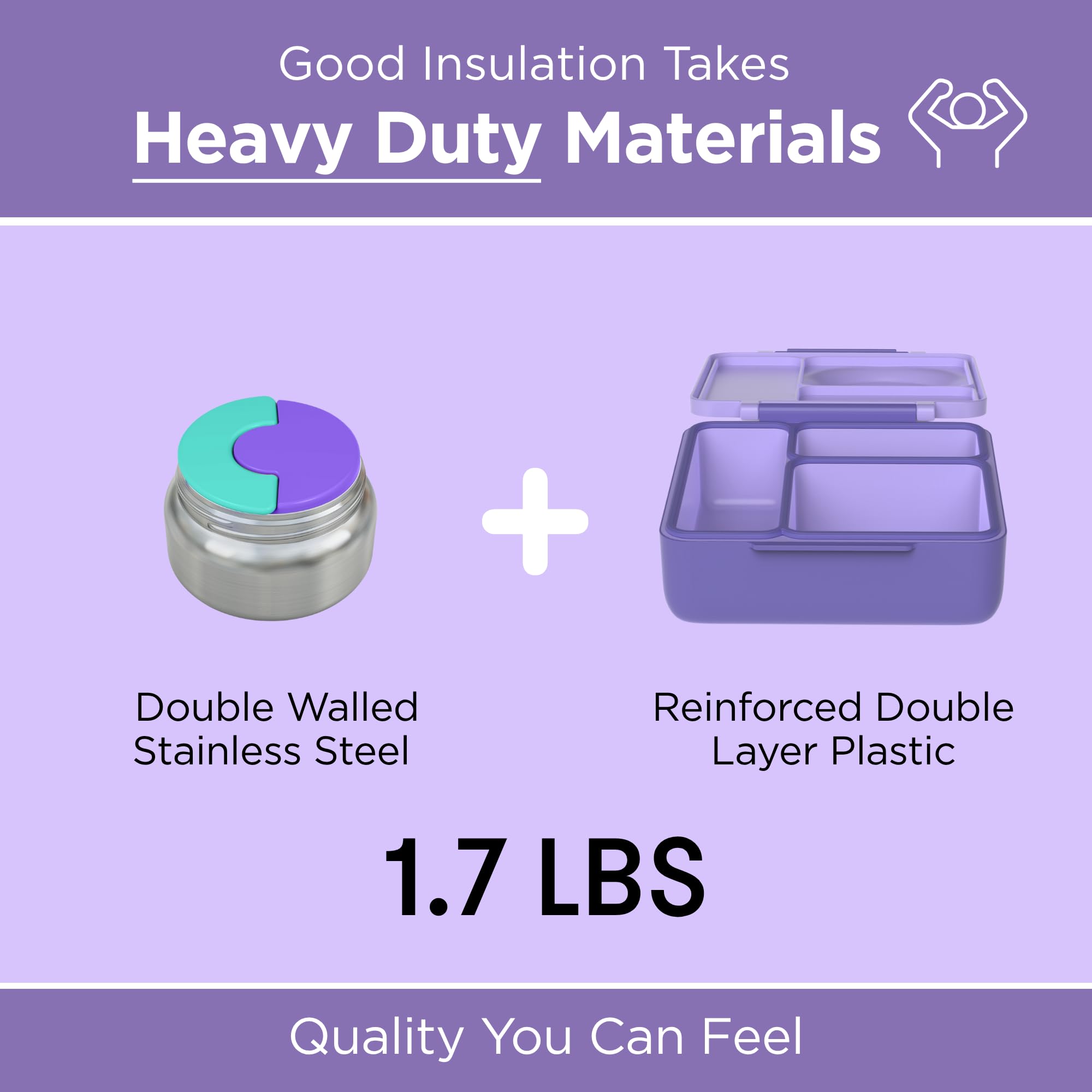 OmieBox leakproof lid prevents spills during transport.