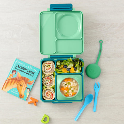 OmieBox mint-green fork perfect for little eaters.