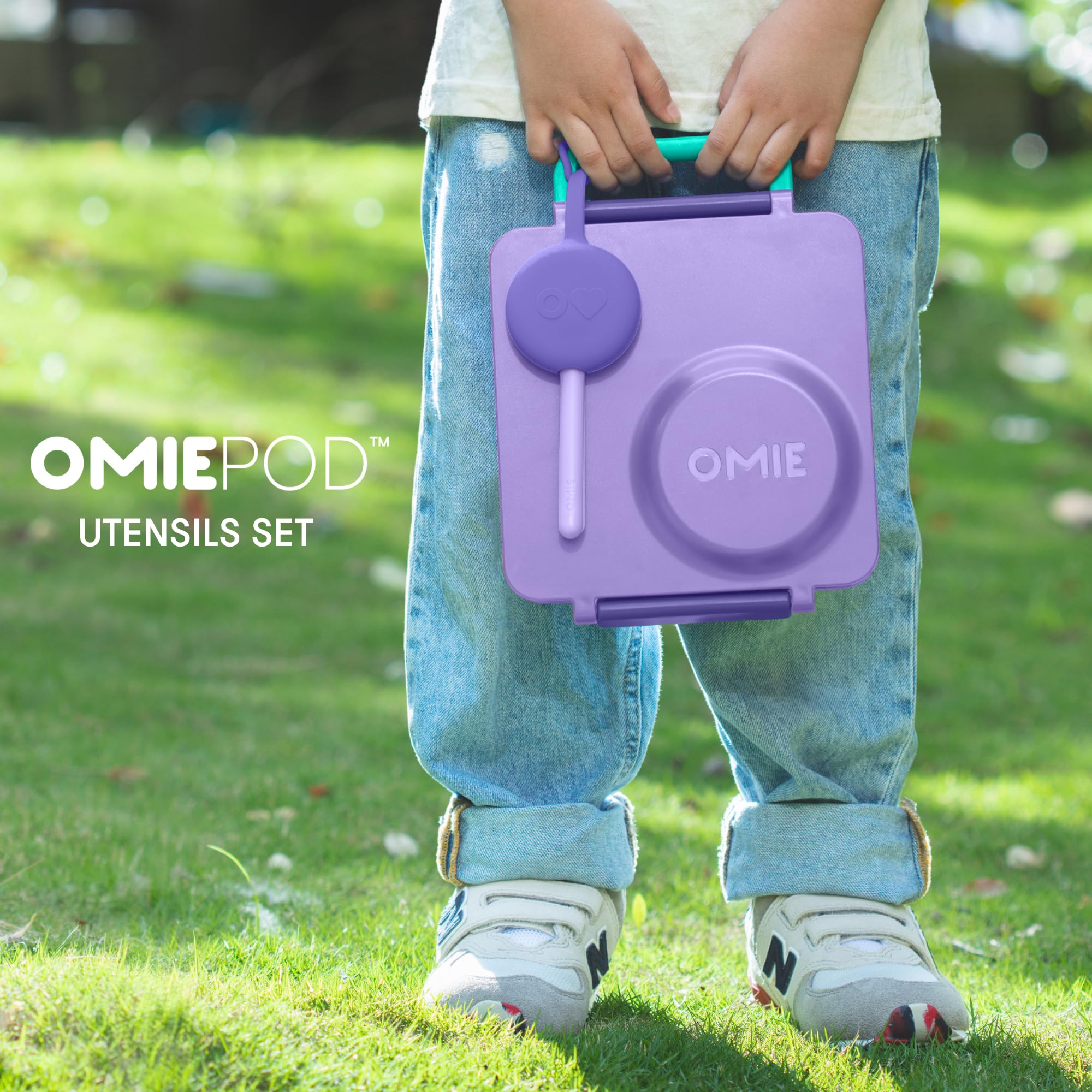 OmieBox lilac case pod open for quick access.