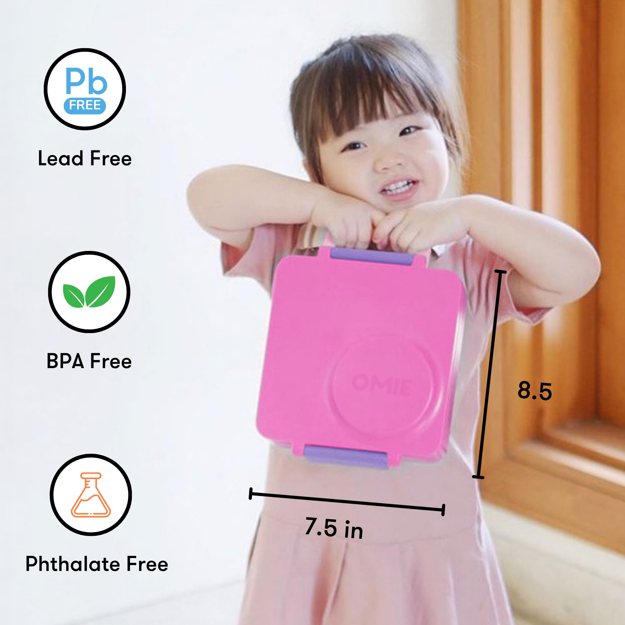 OmieBox Unicorn Pink BPA-free materials ensure safe daily use.