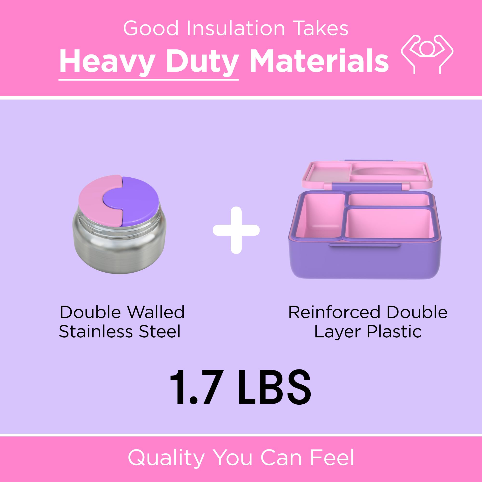 OmieBox Unicorn Pink leakproof seal prevents spills during transit.