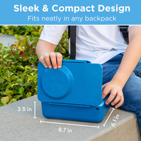 OmieBox UP two-compartment layout supports hot and cold together during lunch.
