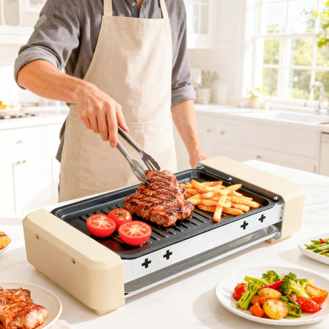 OMKSIH 800W heating provides fast, even cooking with precise temp control.