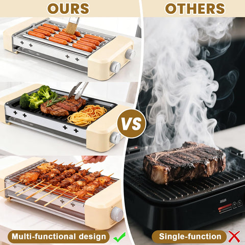 OMKSIH smokeless design keeps odors down during family meals.