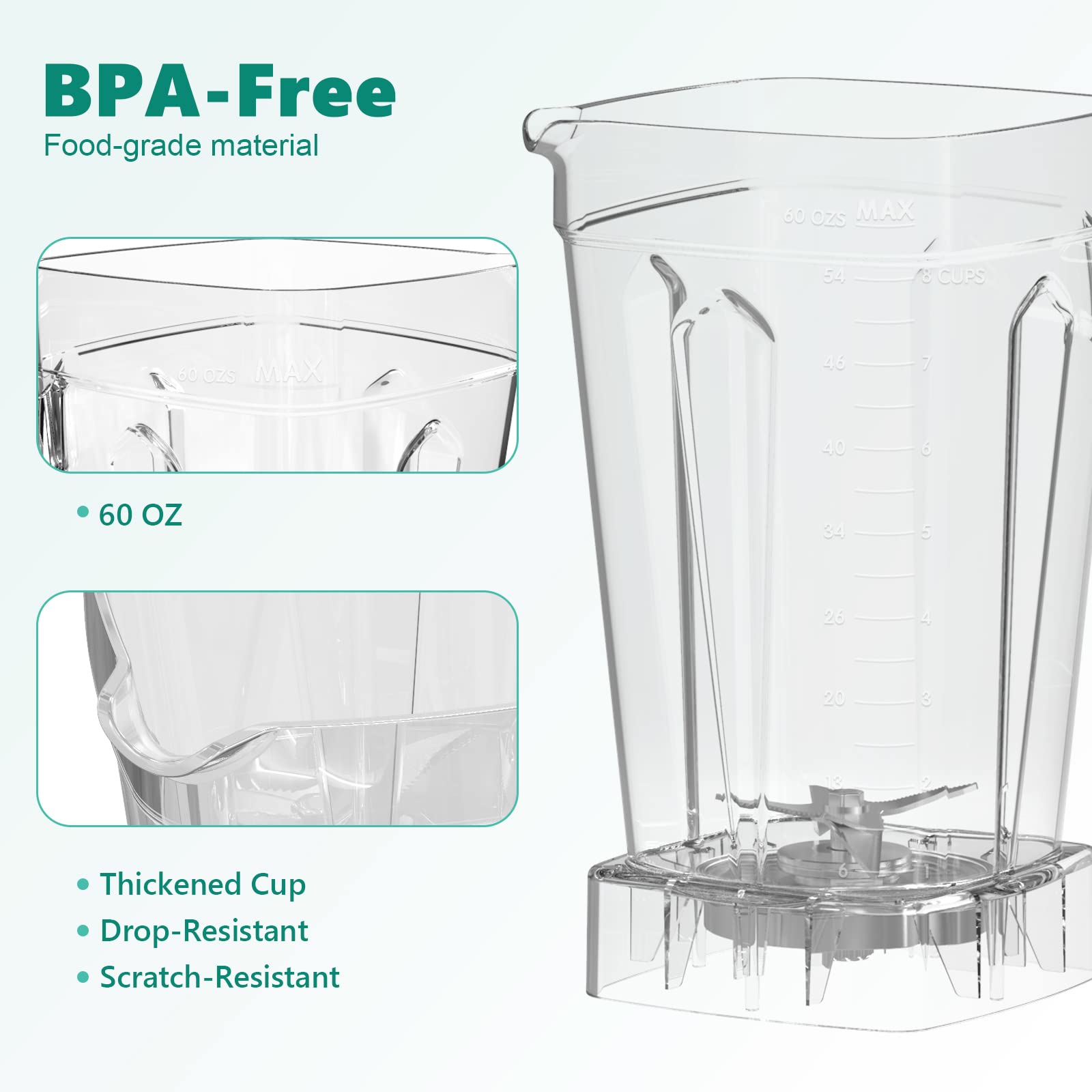 OMMO blender dishwasher-safe lid for easy cleanup