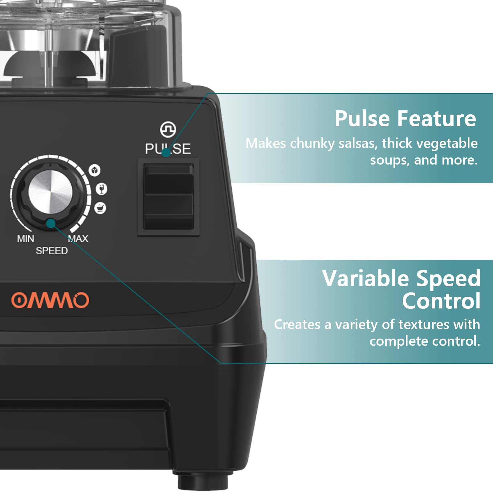 OMMO Blender variable-speed dial for textures.