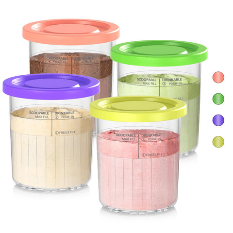 Omnikit 24 oz pink deluxe pint with lid for Ninja Creami, ideal for quick frozen treats.