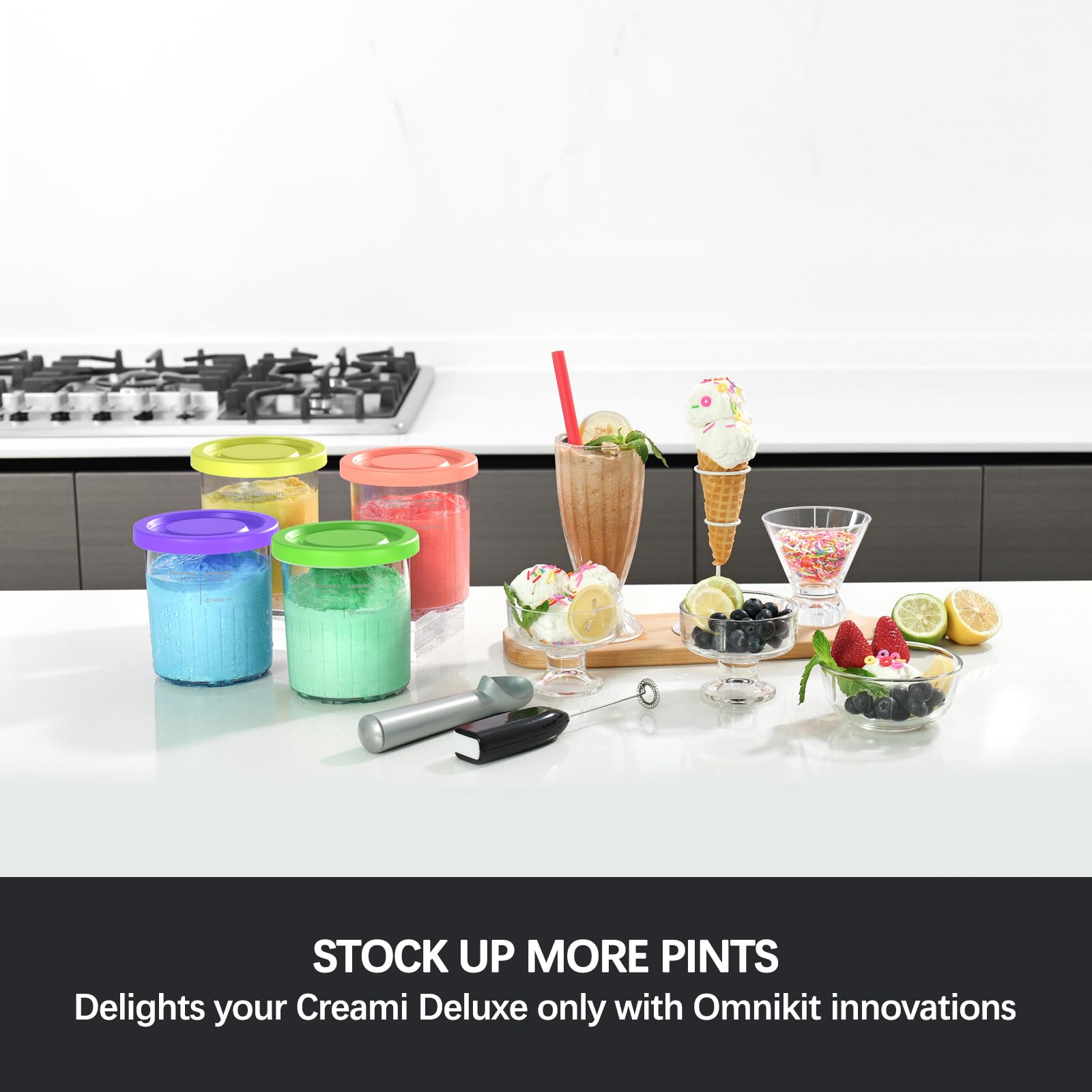 Omnikit deluxe pint compatible with Ninja Creami, easy cleanup after use.