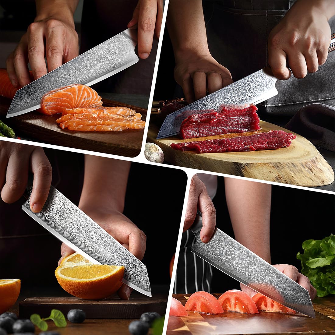 Ompusos Damascus-pattern blade highlights beauty and durability
