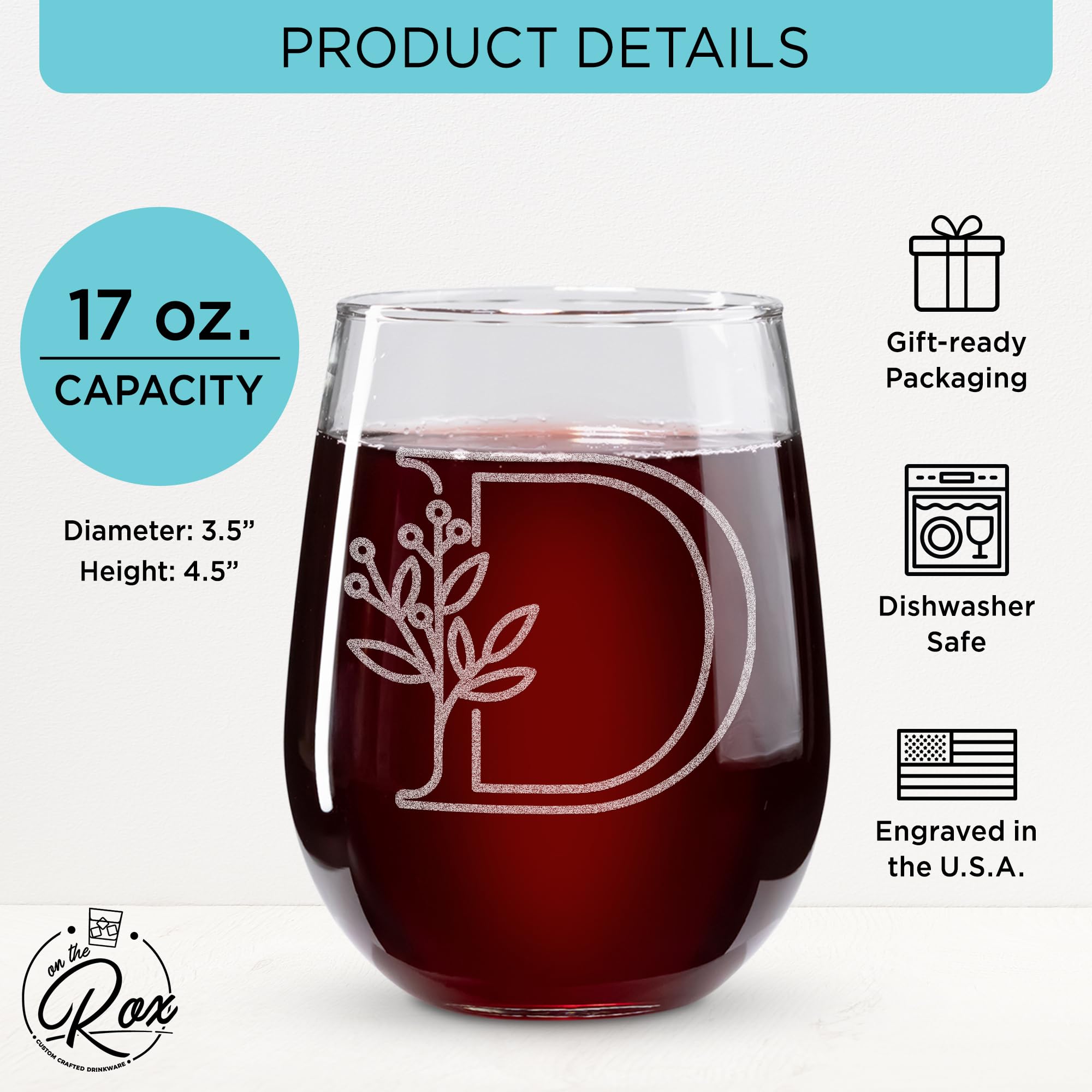 On The Rox Drinks 17oz stemless wine glass in daily use scenario