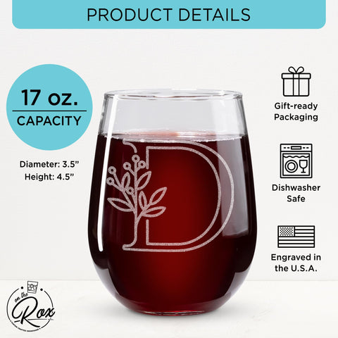 On The Rox Drinks 17oz stemless wine glass in daily use scenario
