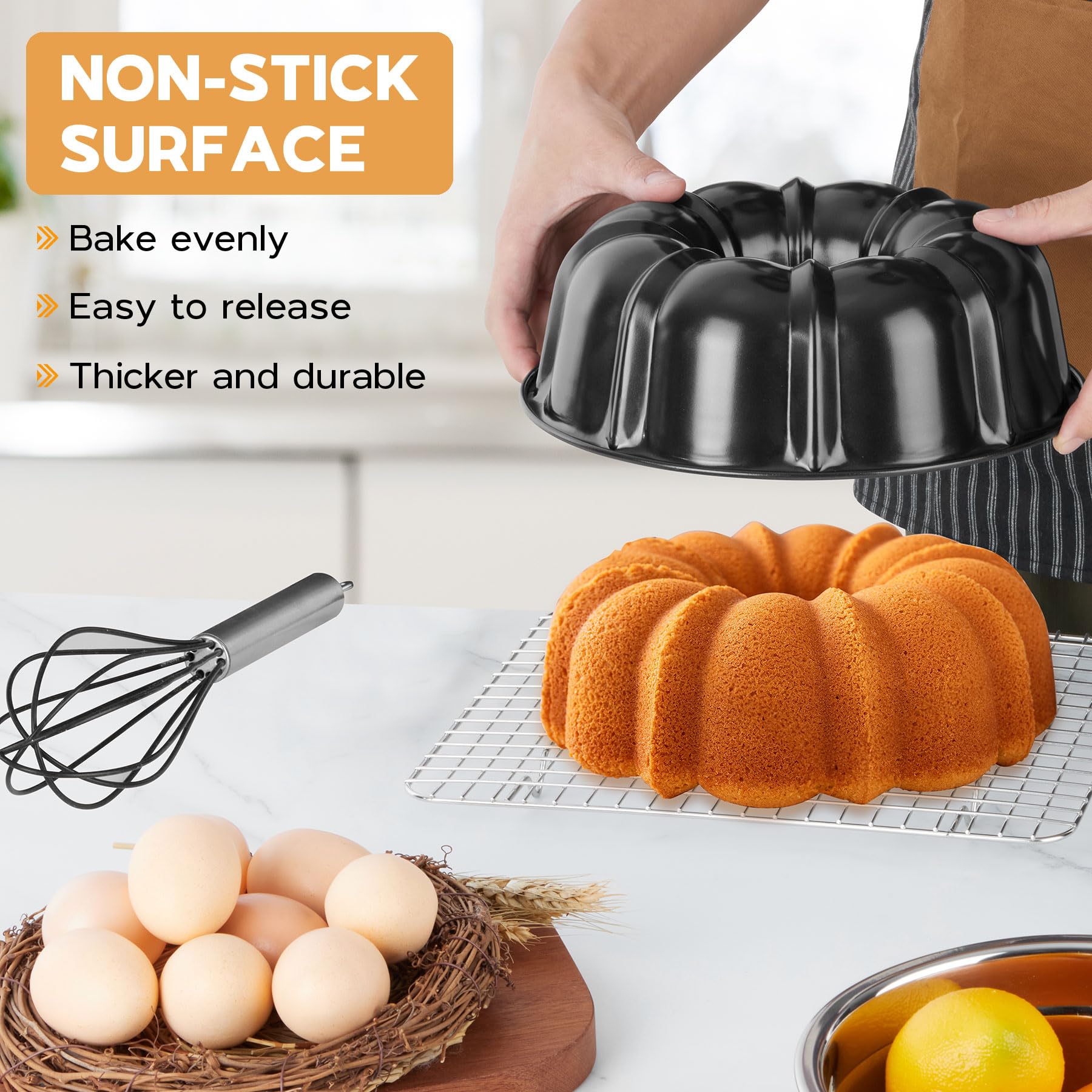 Onader center tube design promotes even browning and baking