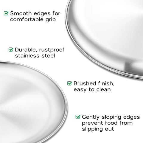 Onader plates resist rust and are dishwasher safe for easy cleaning.