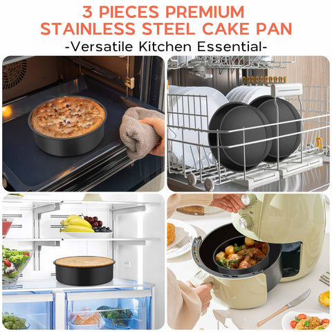 Onader fruit storage 6 inch cake pans for versatile serving