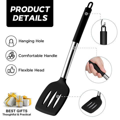 Onader BPA-free silicone utensils resist heat and won't melt under high temps.