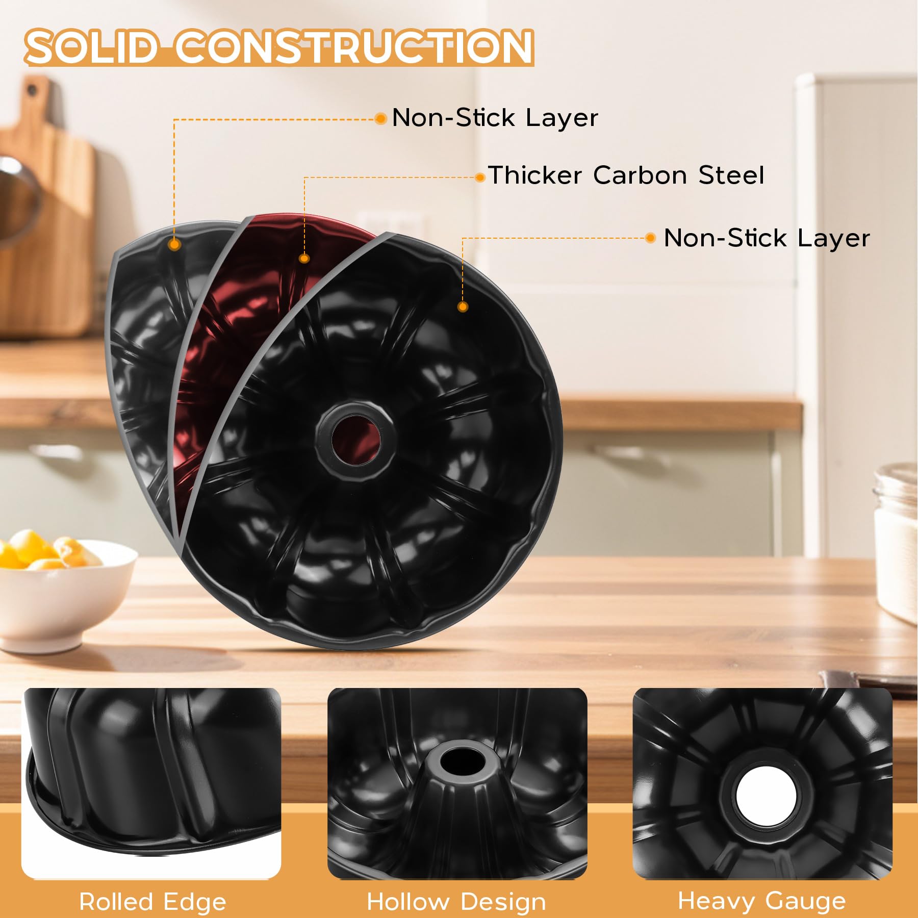 Onader nonstick coating enables clean release and quick cleanup