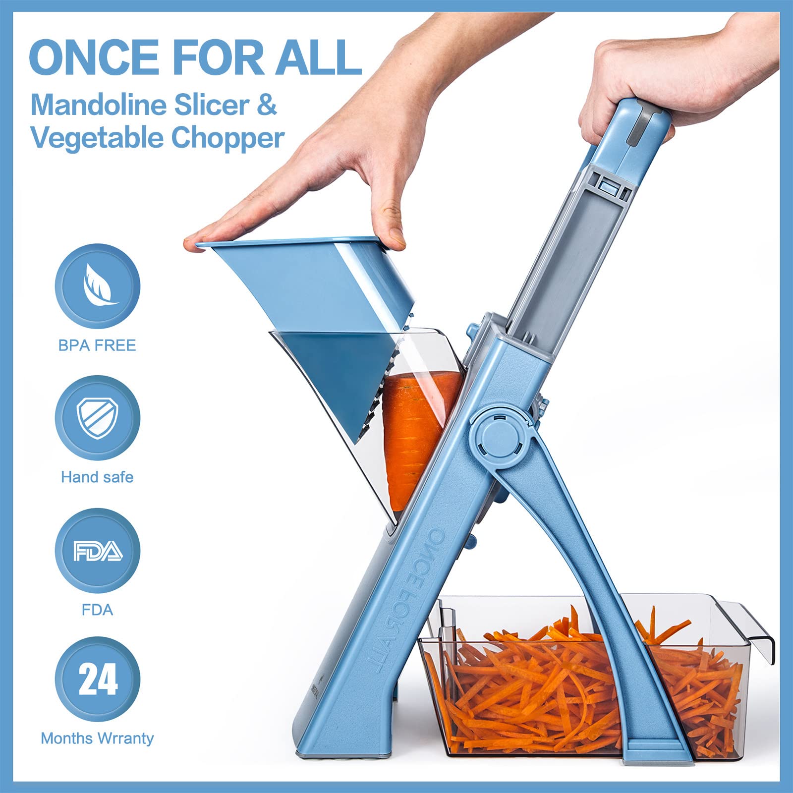 ONCE FOR ALL easy-cleaning brush included for quick maintenance