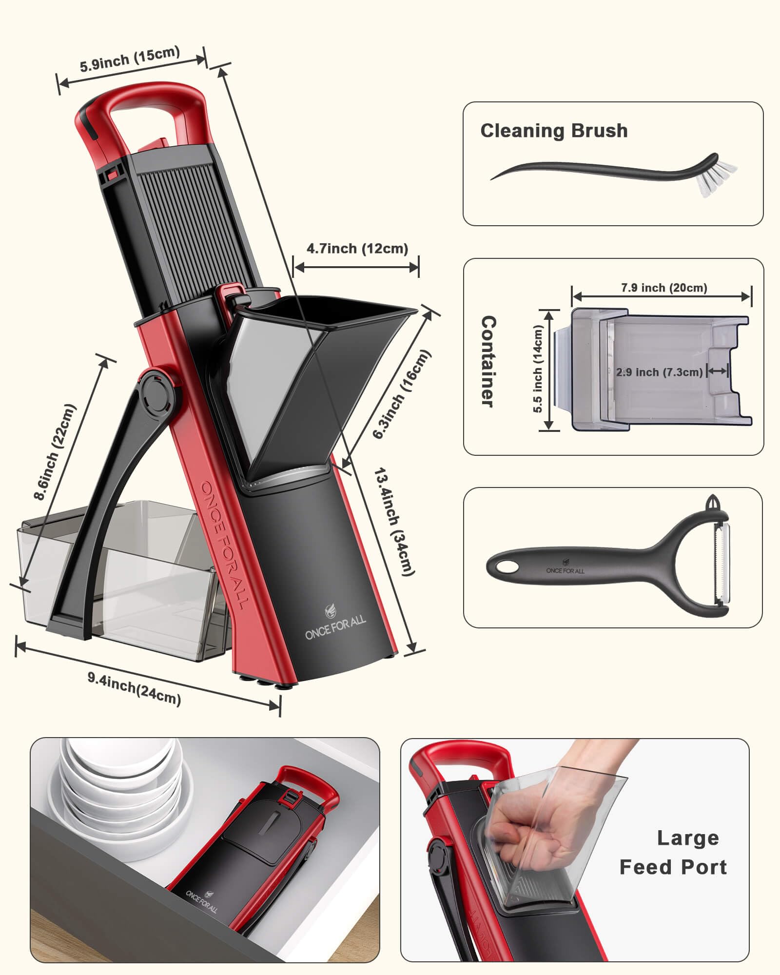 Elegant red mandoline as a practical wedding or home gift