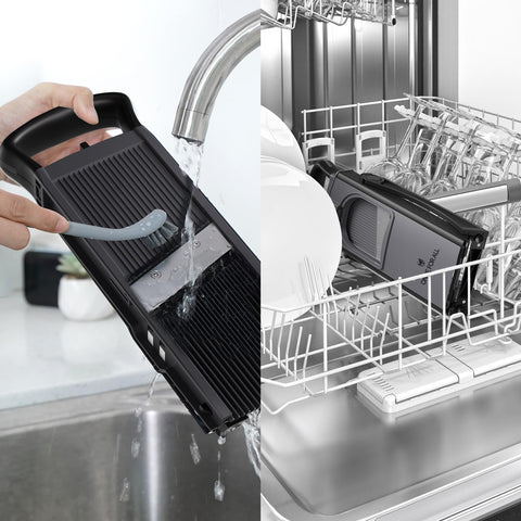 ONCE FOR ALL Safe Mandoline Slicer julienne mode creates uniform matchsticks