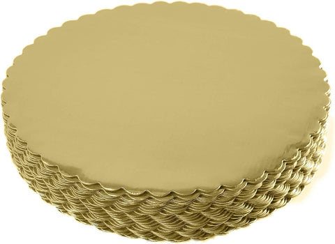 ONE MORE gold cakeboard 10-inch stackable setup for tiered cakes.
