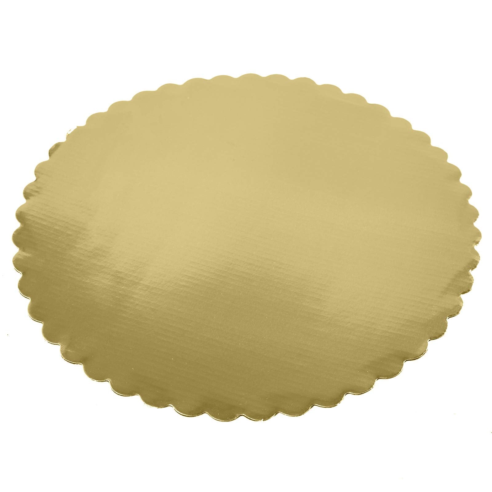 ONE MORE gold cakeboard 10-inch wipe-clean edges simplify cleanup.