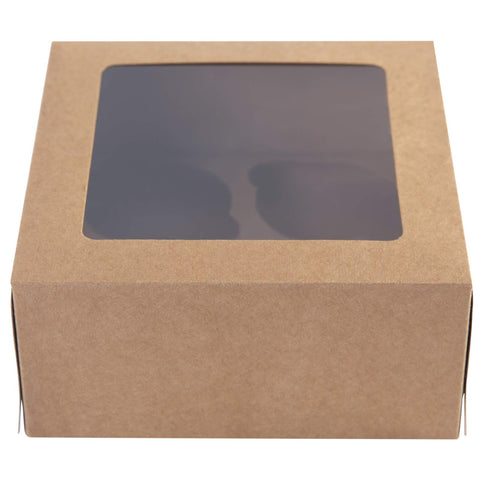 ONE MORE kraft cupcake box dimensions 6.3x6.3x3 inch for easy stacking.