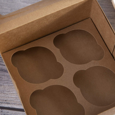 ONE MORE kraft cupcake box compact size ideal for party favors.