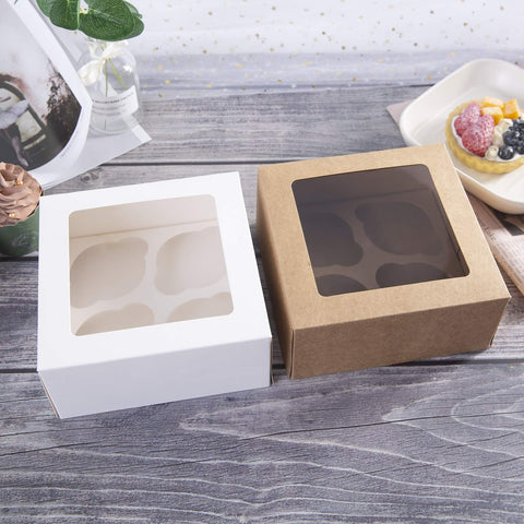 ONE MORE kraft cupcake box fits standard cupcakes with 2.5 inch inserts.