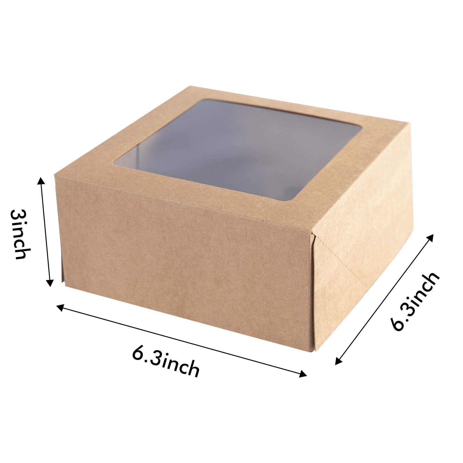 ONE MORE kraft cupcake box interior view highlights four-cavity insert for stable transport.