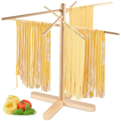 ONEARF pasta drying rack folded for compact storage and easy access.