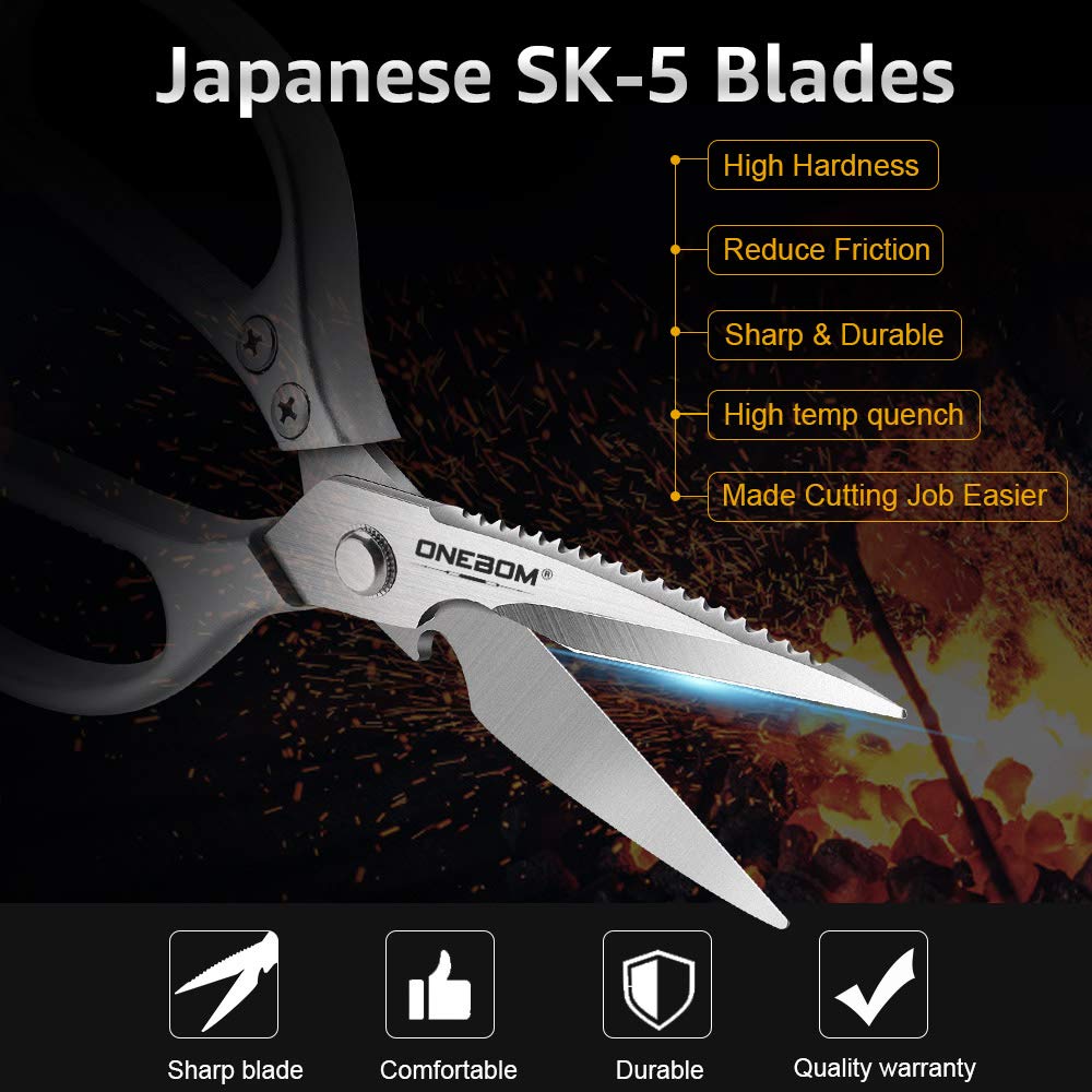 OneBom heavy-duty 4mm blades provide durable cutting power.