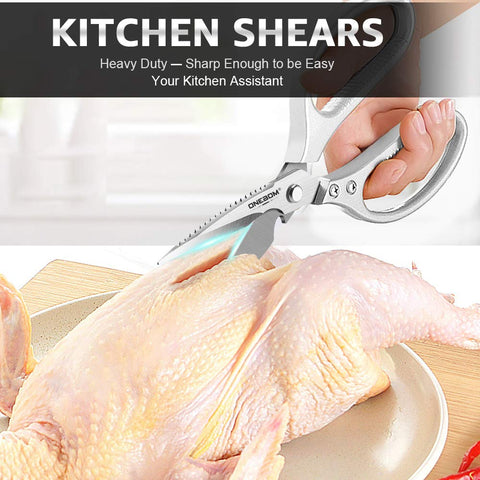 OneBom stainless steel blades resist rust for frequent use.
