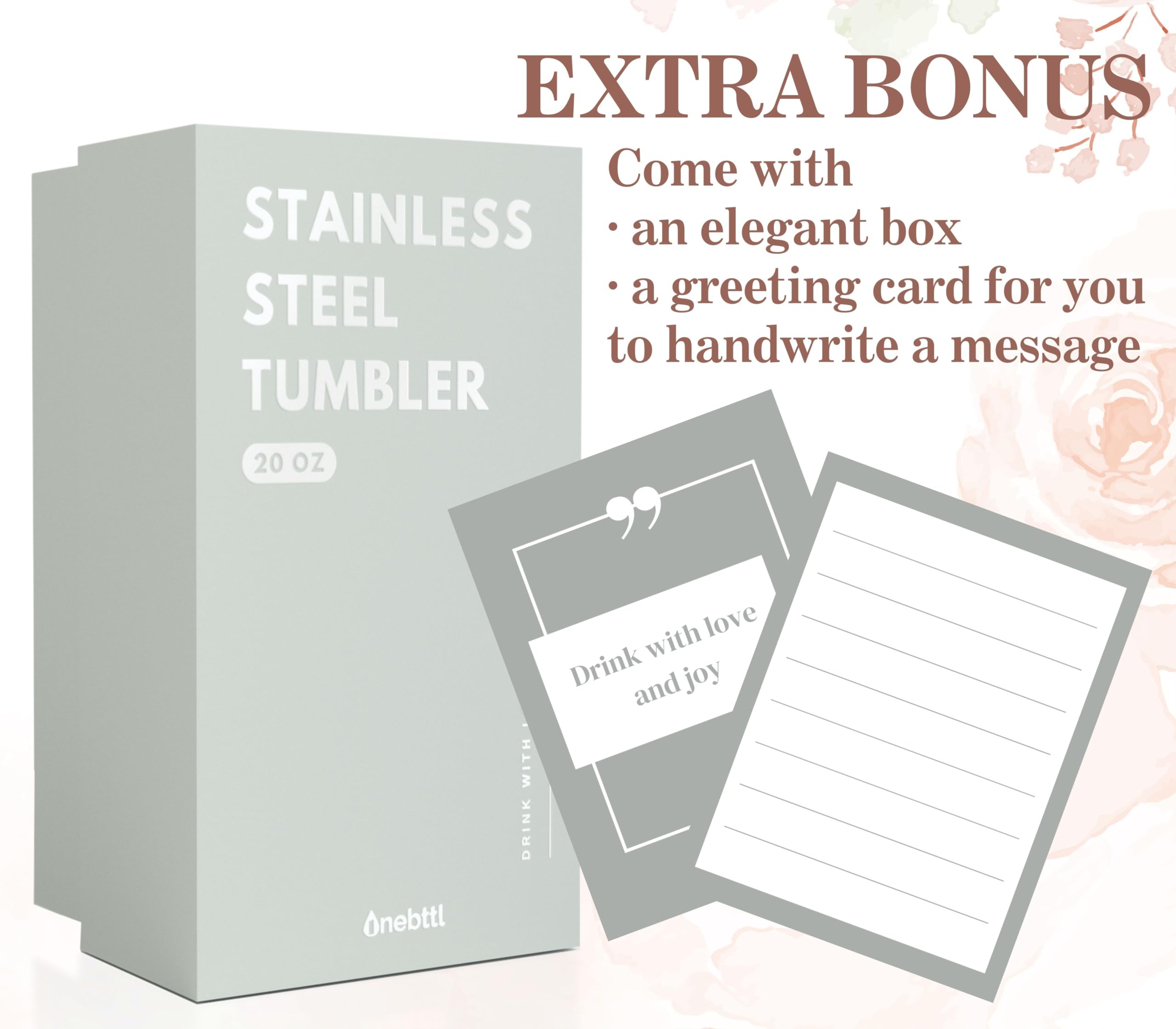 Onebttl 304 stainless steel BPA-free construction ensures safe everyday use.