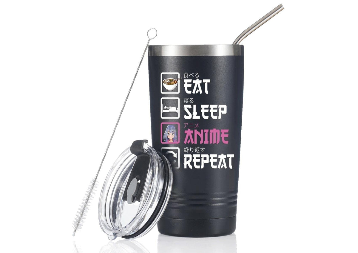 Onebttl anime tumbler front view showing 20oz capacity and stylish design for anime fans.