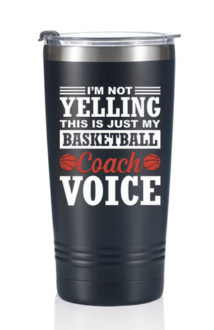 Onebttl basketball coach gift front view showcasing a 20oz insulated mug for appreciation