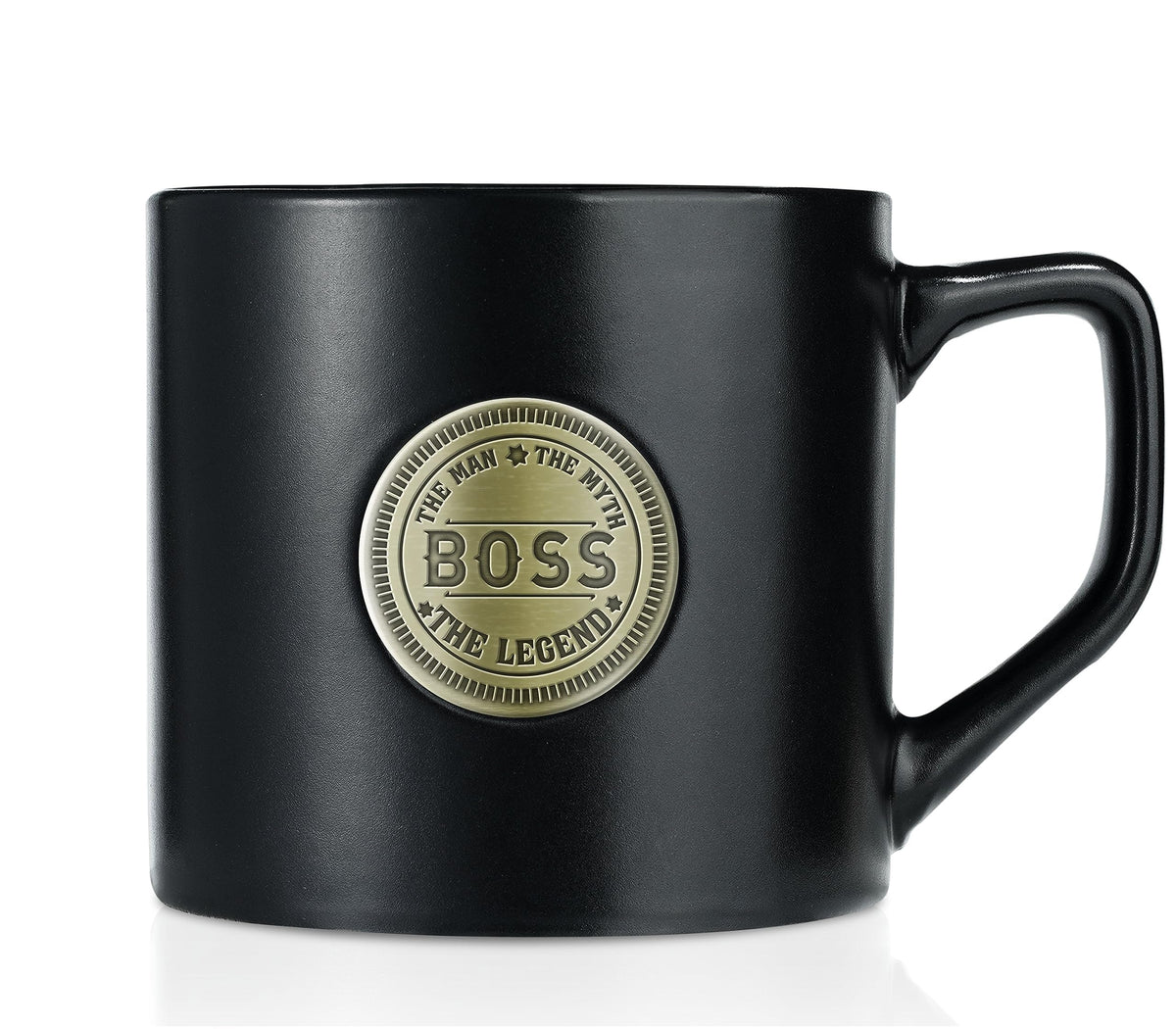 Onebttl Boss Gifts mug with golden badge, a premium gifting option.