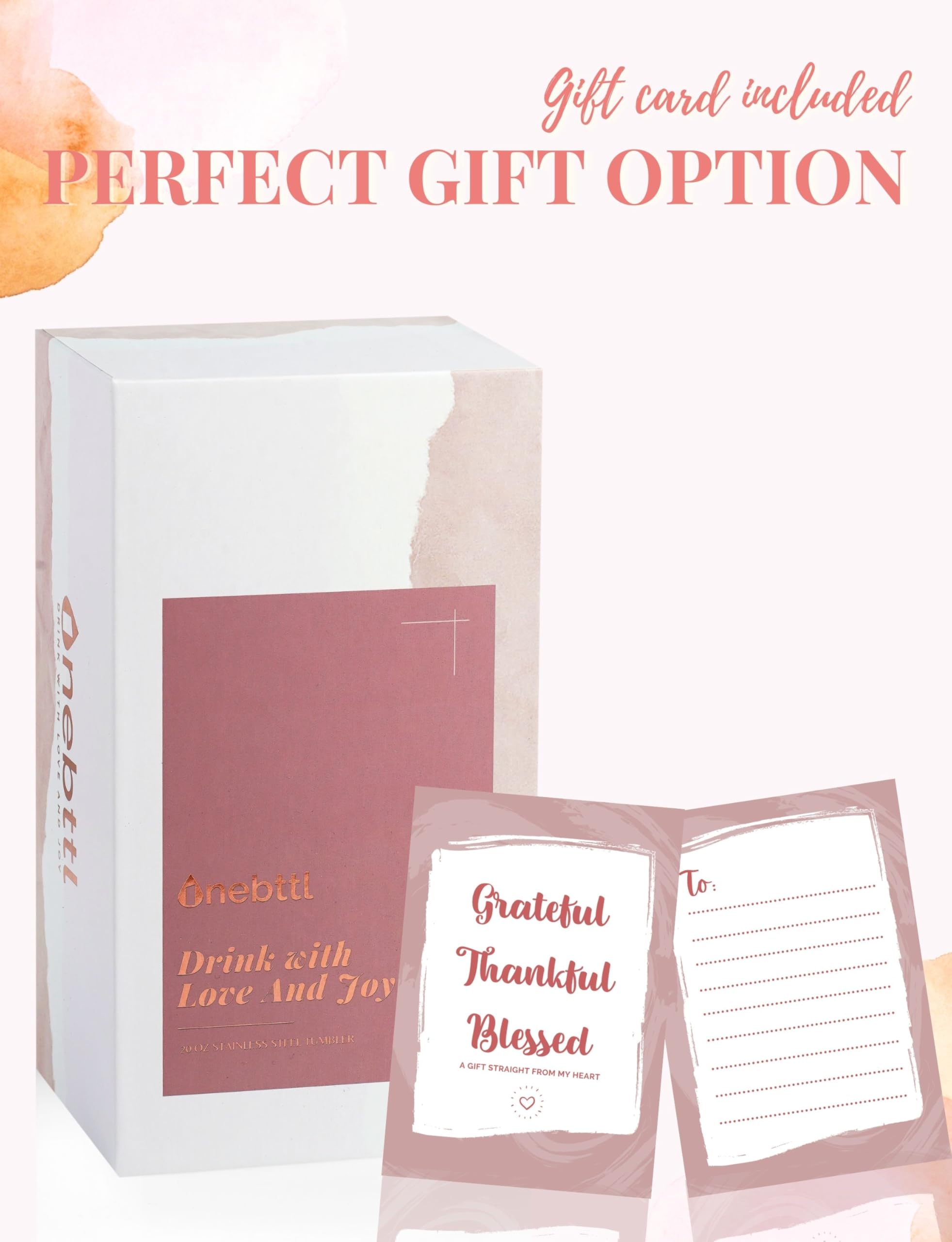 Onebttl Dog Aunt Gifts rose gold tumbler spill-proof cap in action
