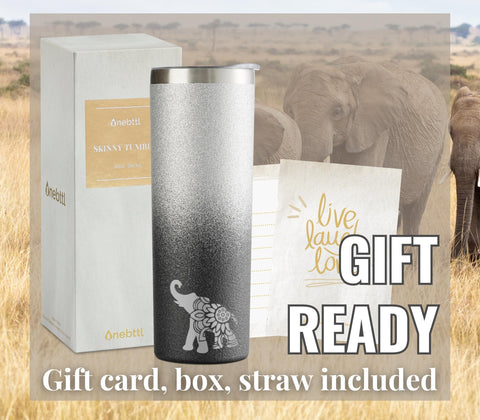 Onebttl Elephant tumbler durable stainless steel body offers long-lasting insulation.