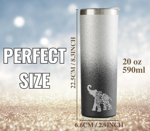 Onebttl Elephant tumbler lid and straw setup promotes easy, portable use.